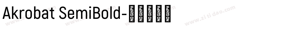 Akrobat SemiBold字体转换